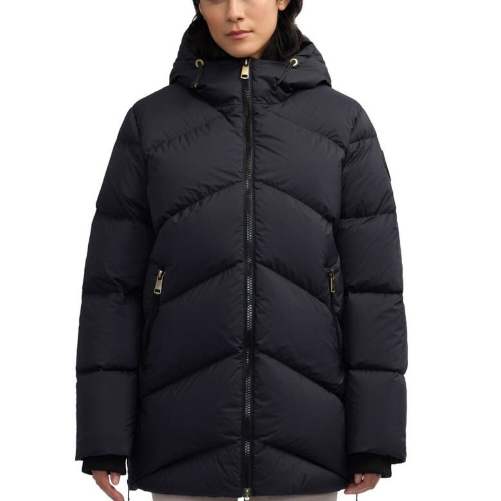 Pajar Fallon Boxy Inverted Chevron Quilted Down Puffer - NWT